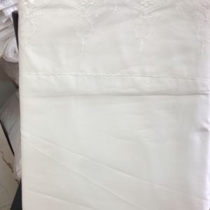 סט מצעים זוגי עם תחרה 100% כותנה
